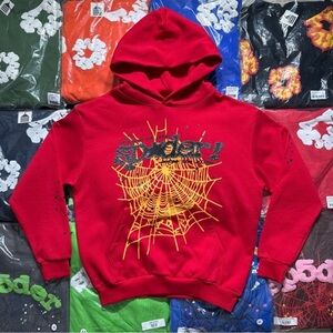 Sp5der Red Graphic Women's Hoodie